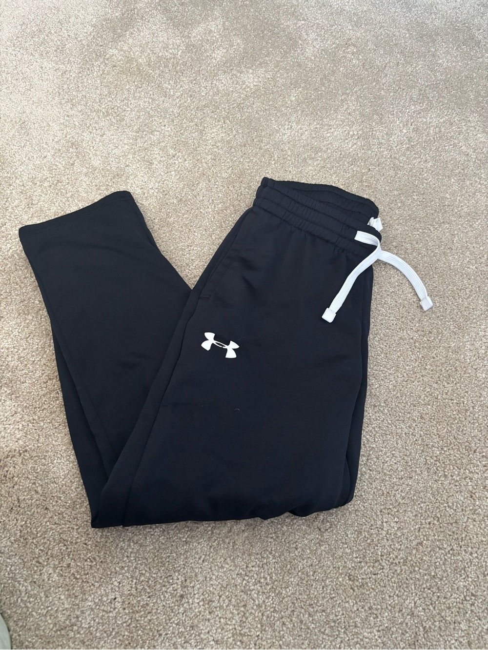 Under Armour Black Joggers with White Drawstring